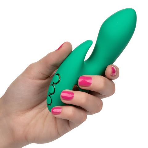 California Dreaming Sierra Sensation Flexible Teaser in Green with 10 Vibration Modes and Silicone Body > Vibrators > Ladies > Rabbit