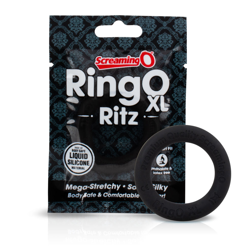 RingO Ritz XL (Black) Cockring Black XL > Cock Ring > Single
