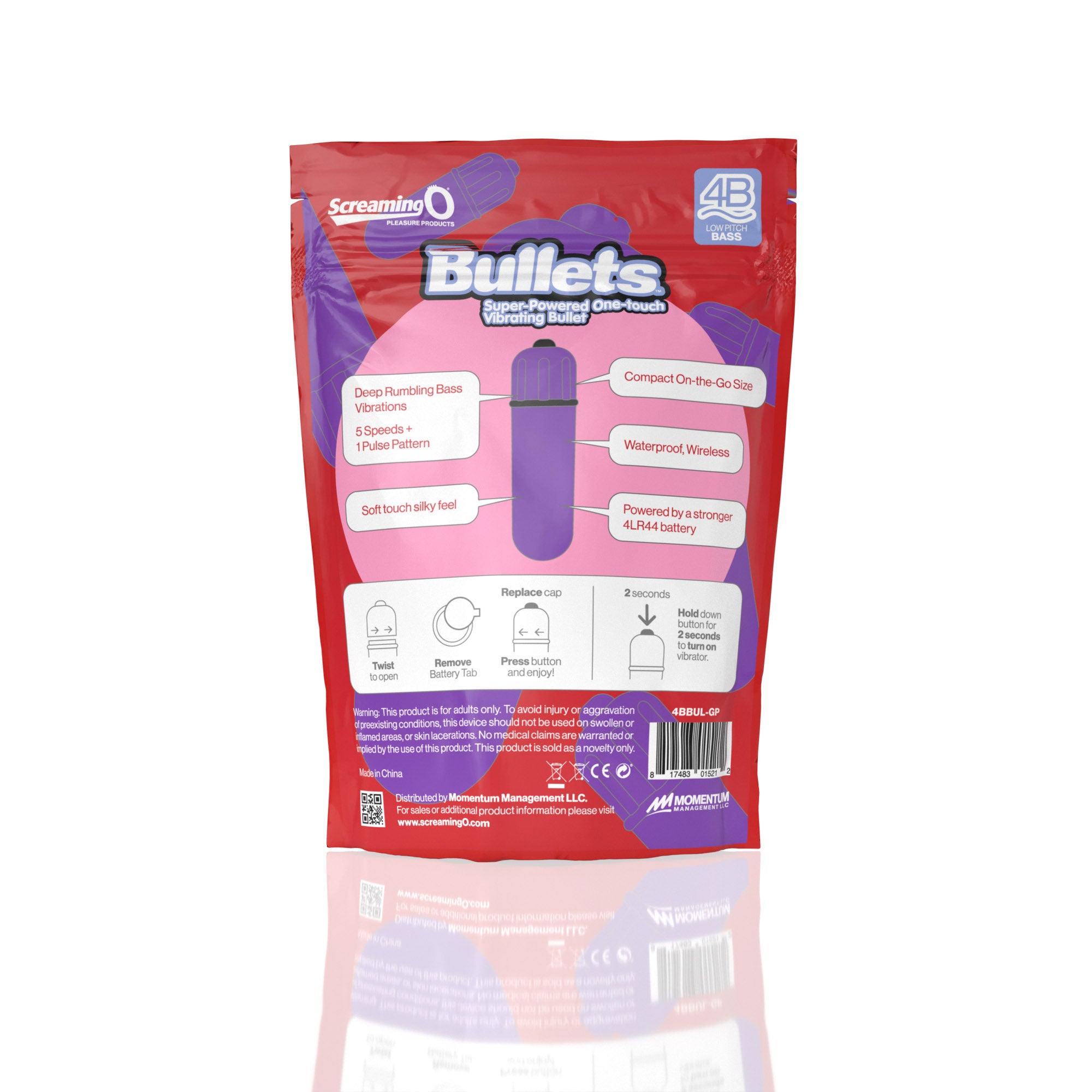 Bullets 4B Low Pitch Bass (Grape) > Vibrators > Mini Vibrators