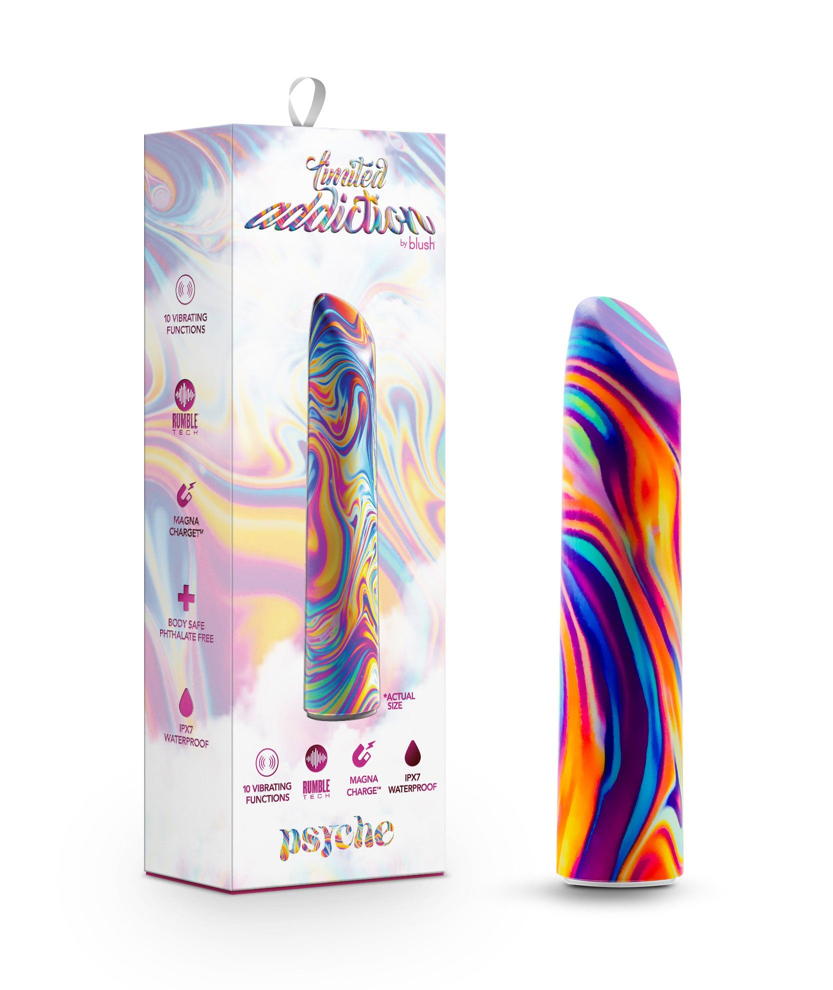 Limited Addiction Psyche Power Vibe (Rainbow) – USB Rechargeable Vibrator 10.2 cm > Vibrators > Mini Vibrators