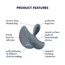 Satisfyer Booty Absolute Beginners 2 Vibrating Anal Plug For Beginners Silicone Unisex > Anal Range > Butt Plugs