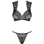 Elisetta 2-Piece Set – Lace And Glitter Trim Lingerie Set > Clothes > Lingerie Sets