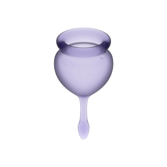 Satisfyer Feel Good Menstrual Cup Lilla Medical Grade Silicone 2 Pack 15ml and 20ml > Essentials > Menstrual Products