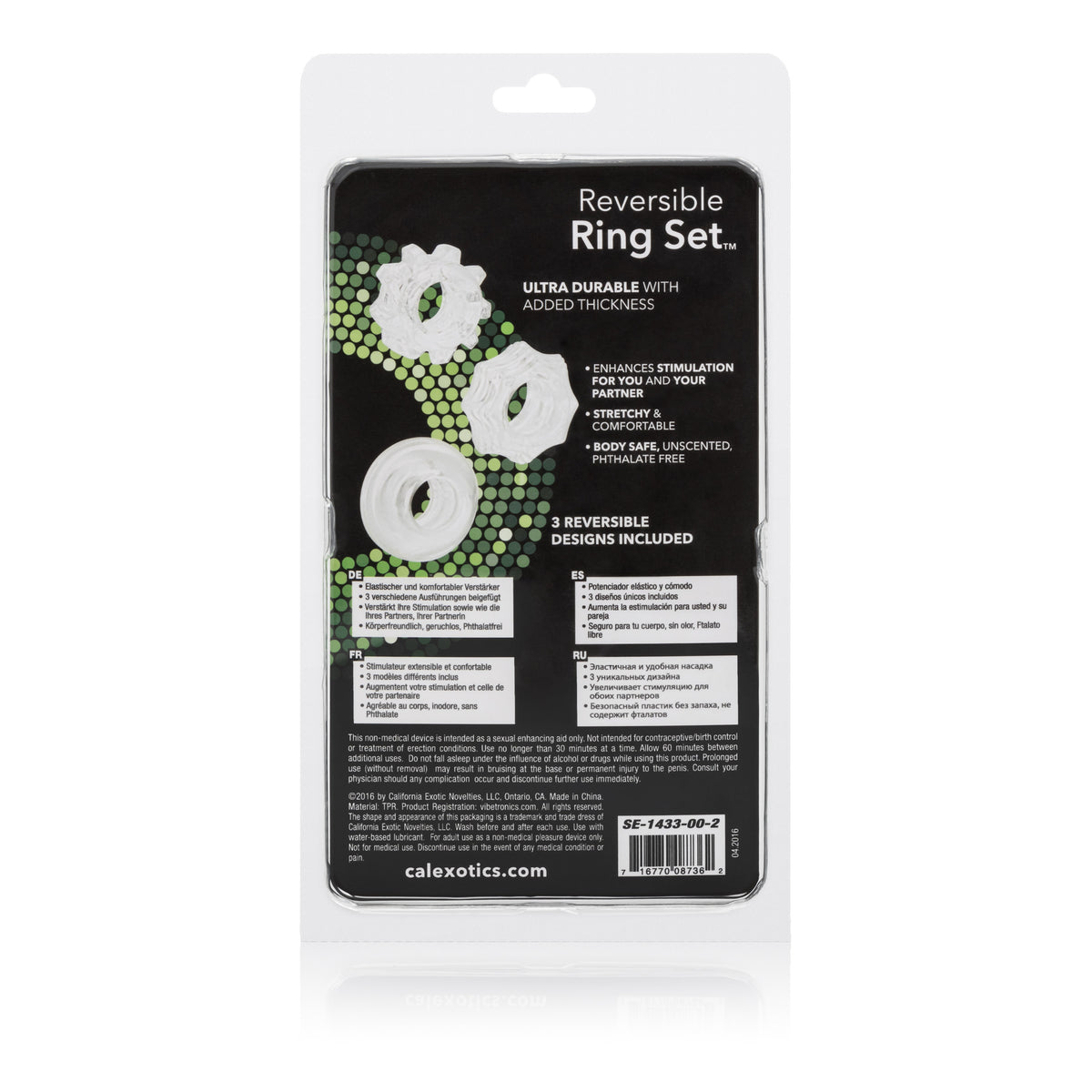 Reversible Ring Set – Stretchy Durable Erection Enhancers 3-Piece Set > Cock Ring > Sets