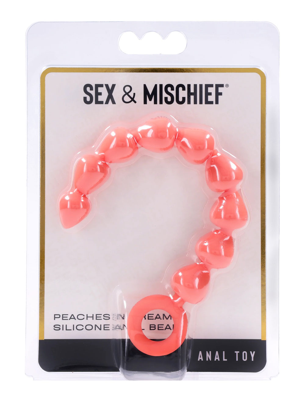 Peaches N Creame (Peach) – Silicone Ergonomic Anal Beads Peach > Anal Range > Anal Beads