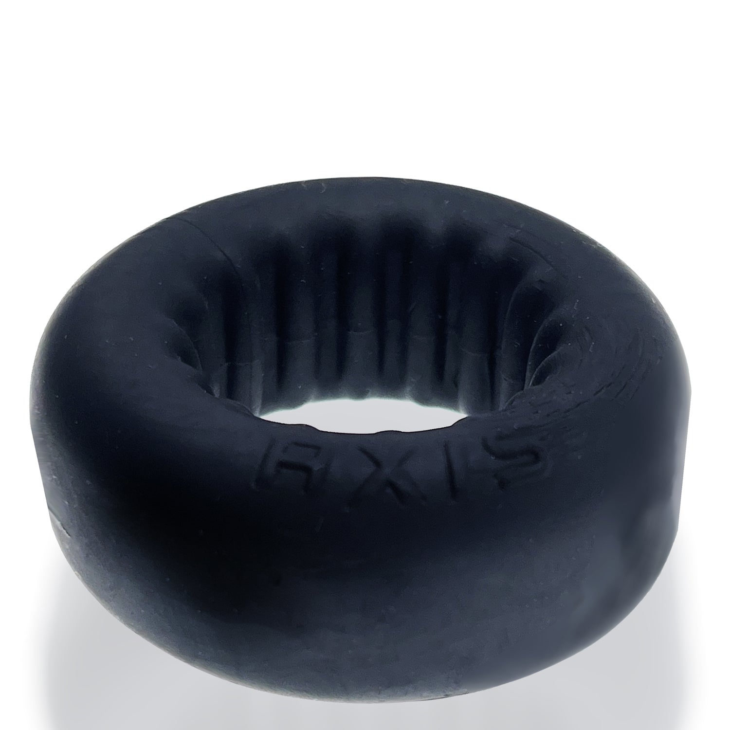 Oxballs Axis Inner Ribbed Griphold Comfort Cock Ring Black Ice > Cock Ring > Single