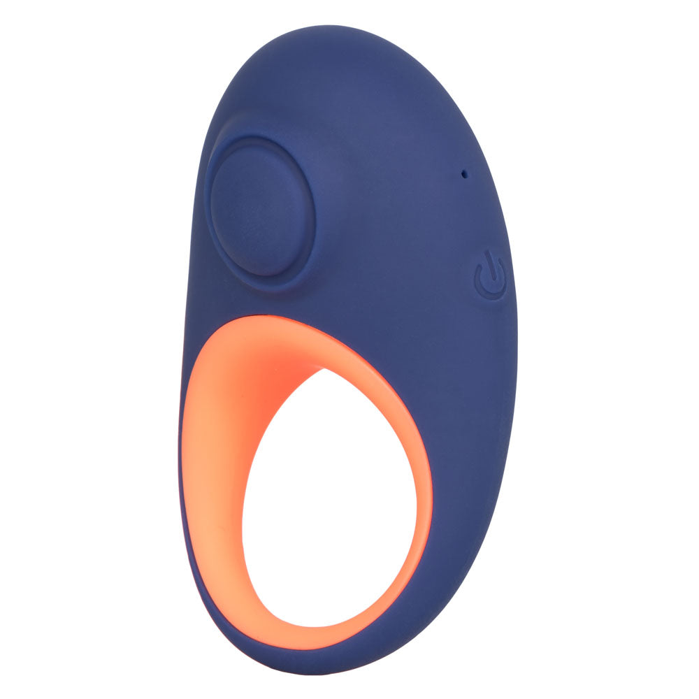 Link Up Verge Dual Stimulating Ring with 10 Thumping Functions Ultra-Soft Silicone Cock Ring Blue and Orange > Sex Toys > Couples Toys