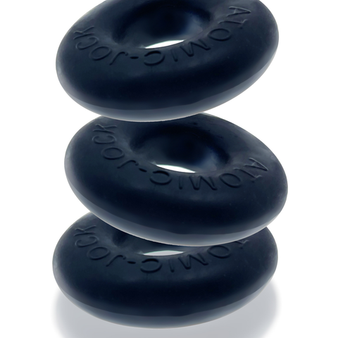 Oxballs Ringer 3-Pack (Night Black) – Silicone Cockring Set > Cock Ring > Sets