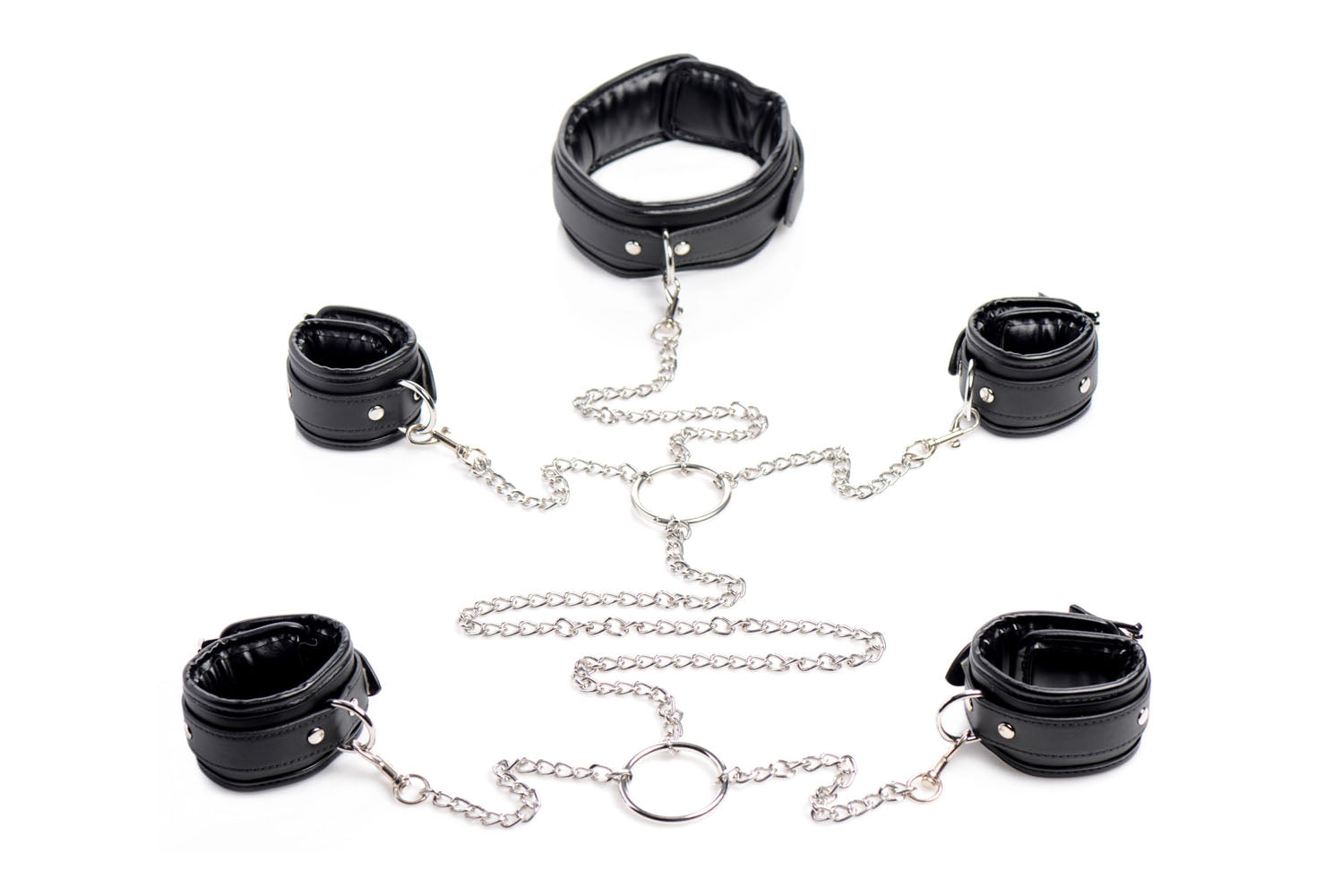 Adjustable Leather Slave Bondage Shackle Set – High-Quality Restraint Accessories Black > Bondage Gear > Restraints