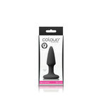 Colours Pleasures Black Mini – Satin Smooth 7cm Insertable Silicone Butt Plug Black > Anal Range > Butt Plugs