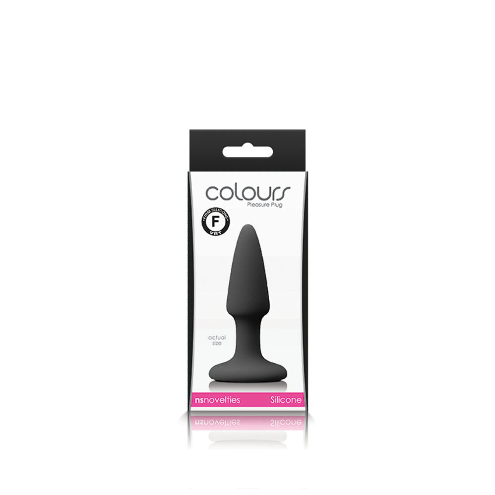 Colours Pleasures Black Mini – Satin Smooth 7cm Insertable Silicone Butt Plug Black > Anal Range > Butt Plugs