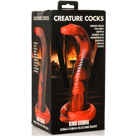 Creature Cocks King Cobra Silicone Dildo – Large Textured 12 Inch Silicone Dildo Fantasy Dongs