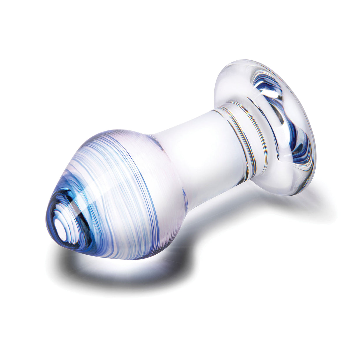 Glas Pleasure Droplets (Blue and White Swirl) – 3-Piece Glass Anal Training Kit > Glass > Toys