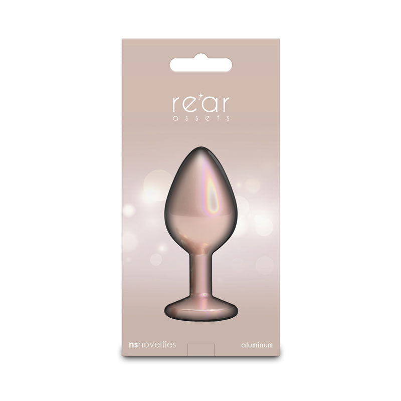 Rear Assets Iridescent Champagne Medium – Lightweight Butt Plug Gold Butt Plugs
