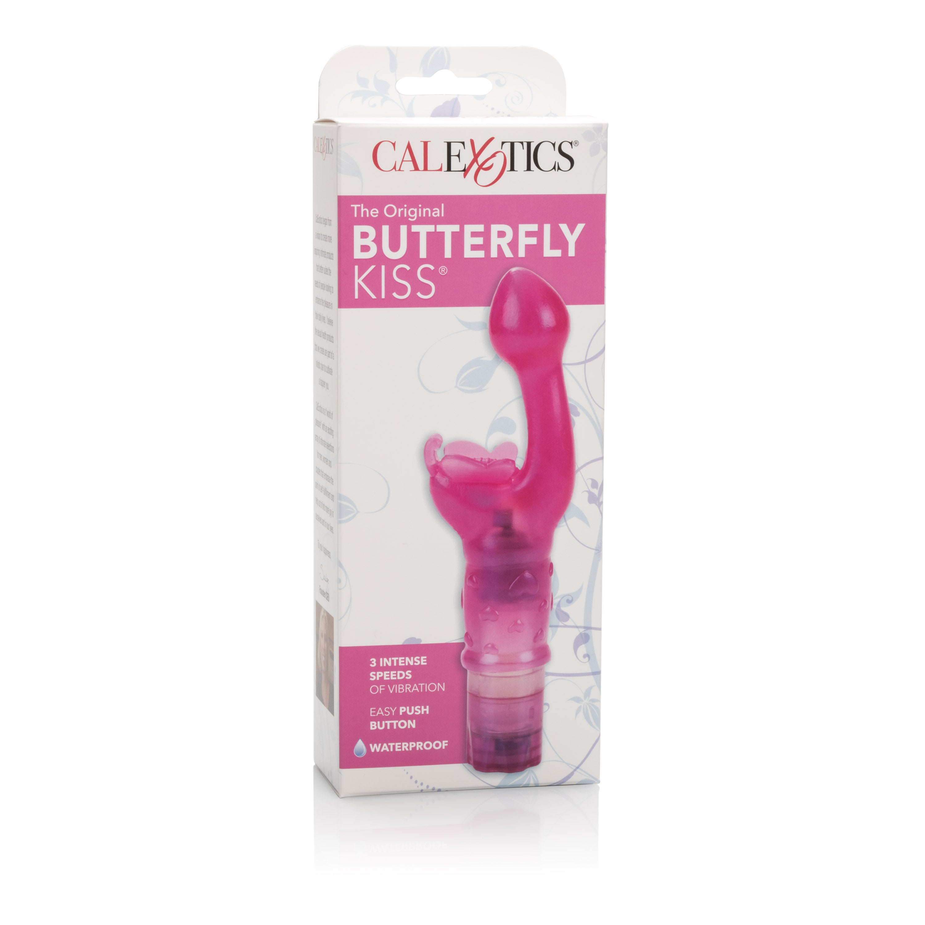 The Original Butterfly Kiss Pink Curvy Multi-Speed G-Spot and Clitoral Massager 2.75 Inch Vibrators - G Spot