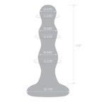 Glas 4 Inch Triple Play Beaded Clear Glass Butt Plug > Glass > Toys