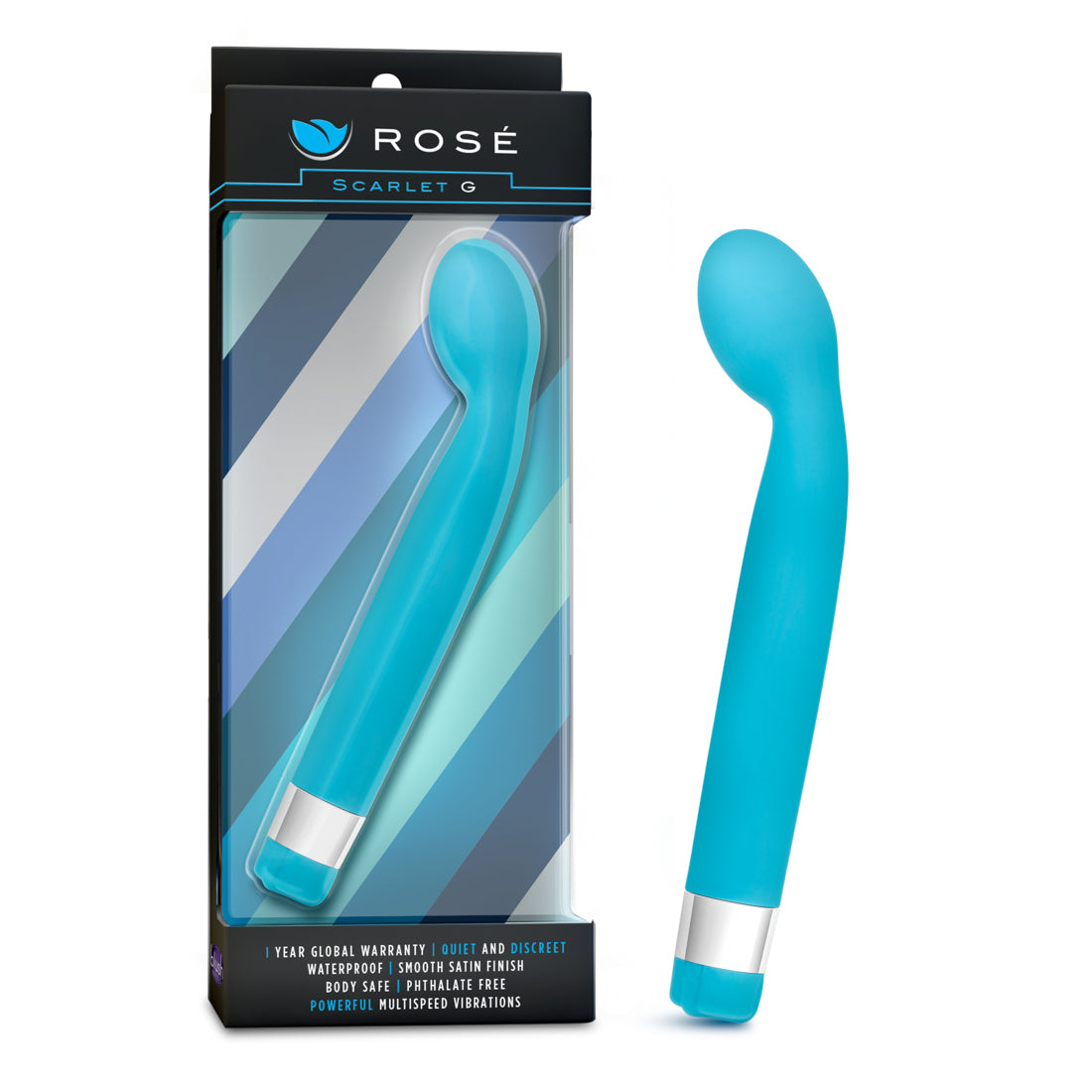 Rose Scarlet G Blue G-Spot Vibrator Waterproof 7 Inches Blue > Sex Toys For Ladies > G-Spot Vibrators