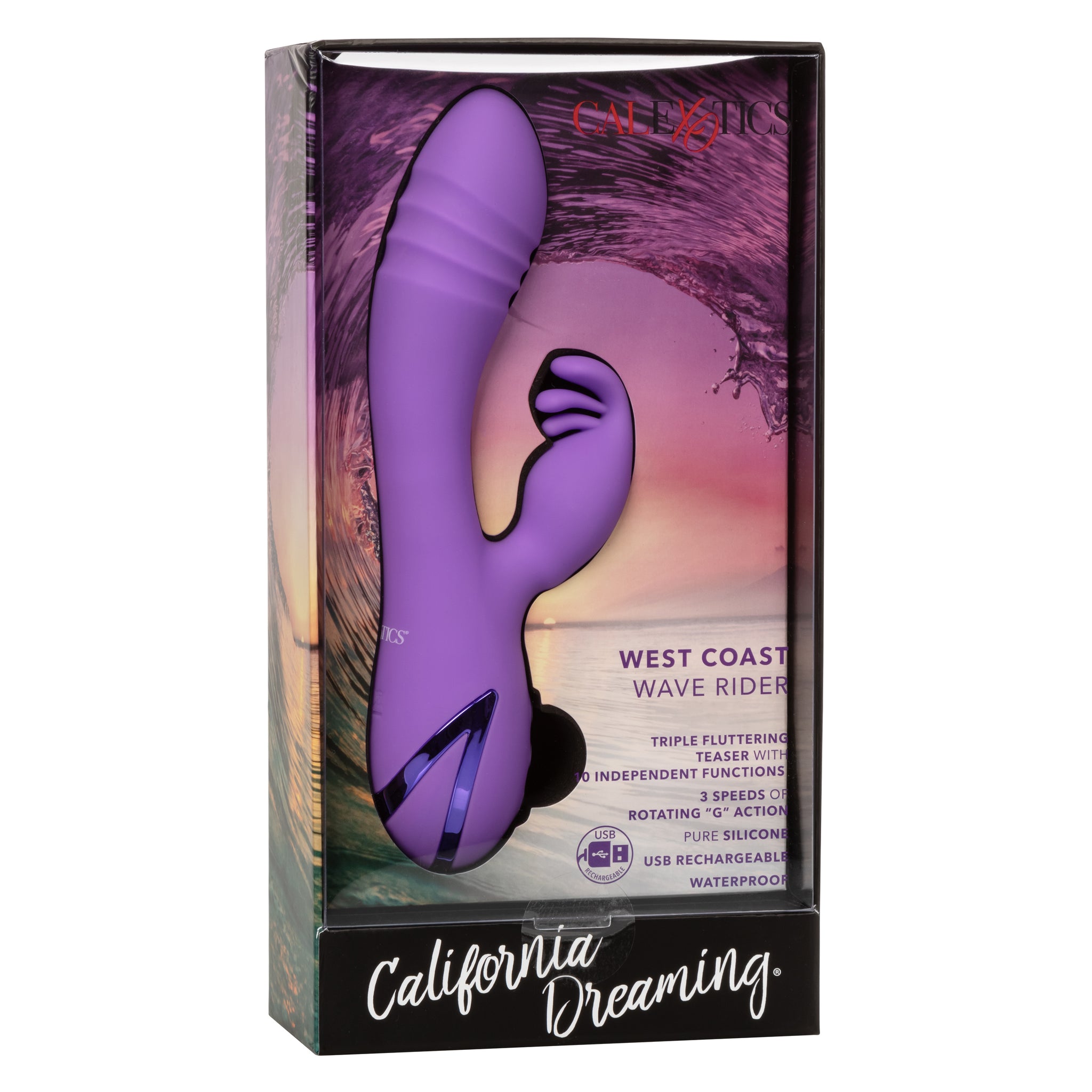 West Coast Wave Rider 4.5 Inch Rotating G Vibrator with Clitoral Stimulator > Vibrators > Ladies > Rabbit