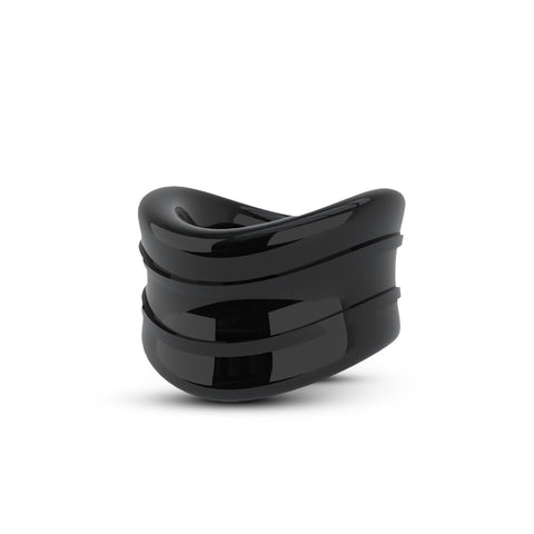 Stay Hard Beef Ball Stretcher Snug 1 Inch Black Black Ball Stretcher
