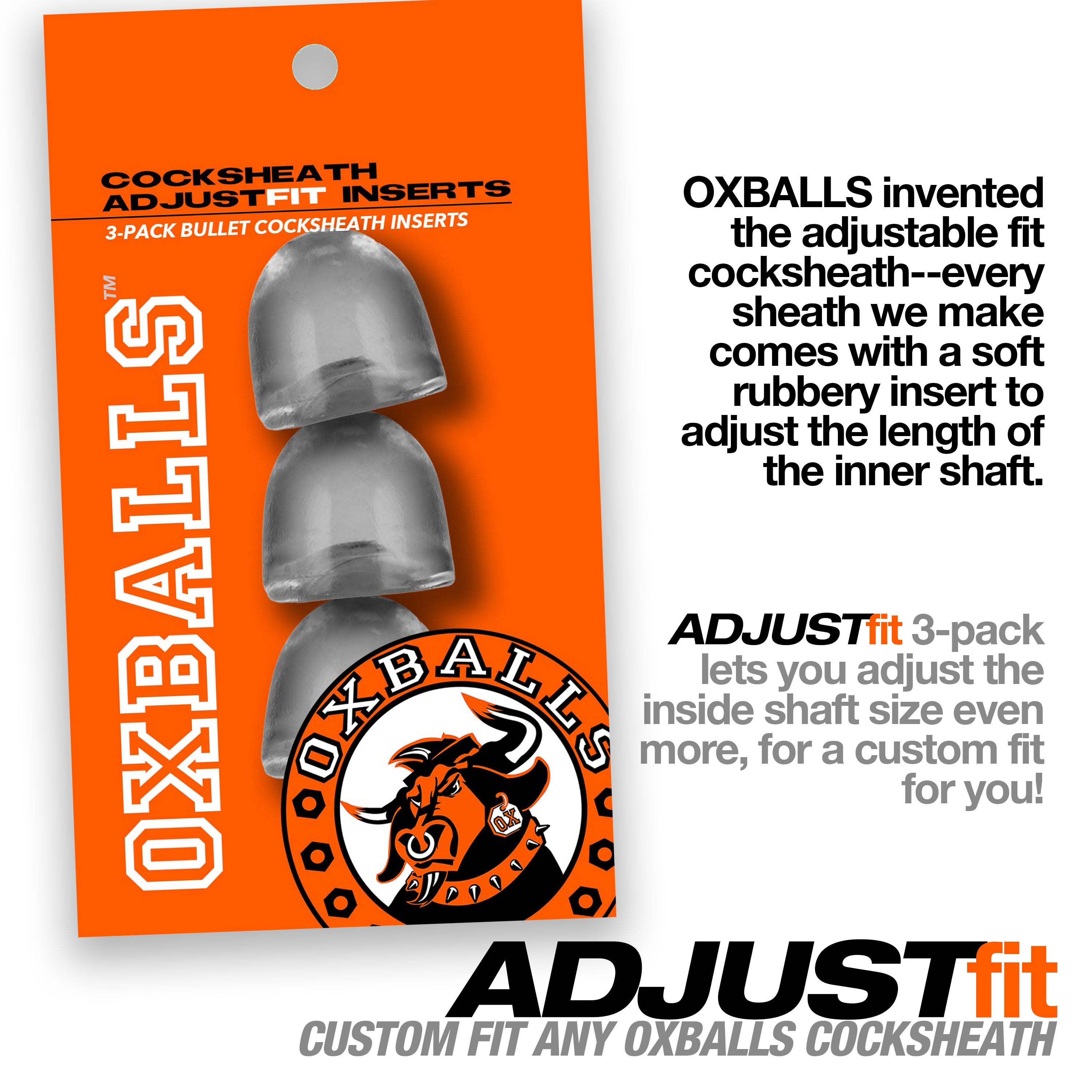 Oxballs Adjustfit Insert 3-Pack Clear Cocksheath Inserts > Sex Toys For Men > Penis Sleeves