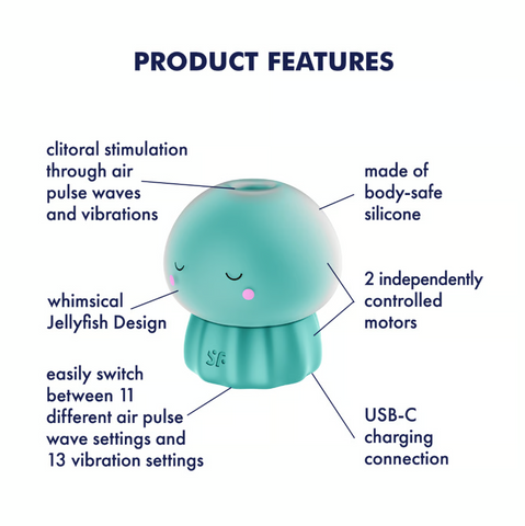 Satisfyer Jelly-Cious Waterproof Air Pulse Vibrator with Dual Motors and Multiple Intensities > Sex Toys For Ladies > Air Pulsation