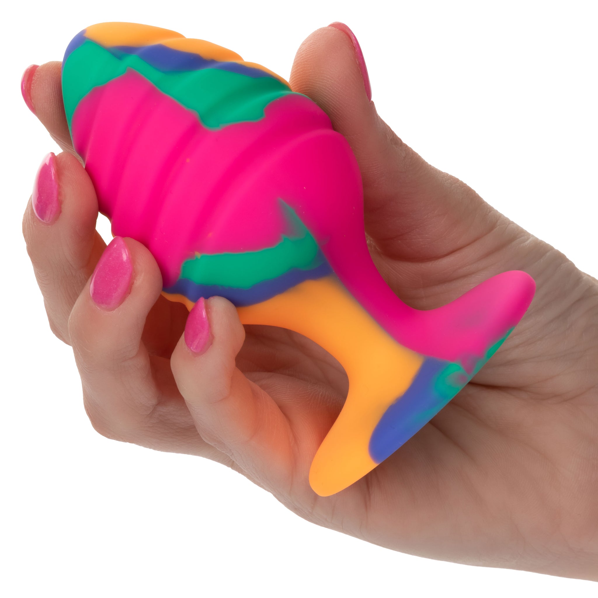 Cheeky Large Swirl Tie Dye – Colorful Large Butt Plug 3.5 Inch > Anal Range > Butt Plugs