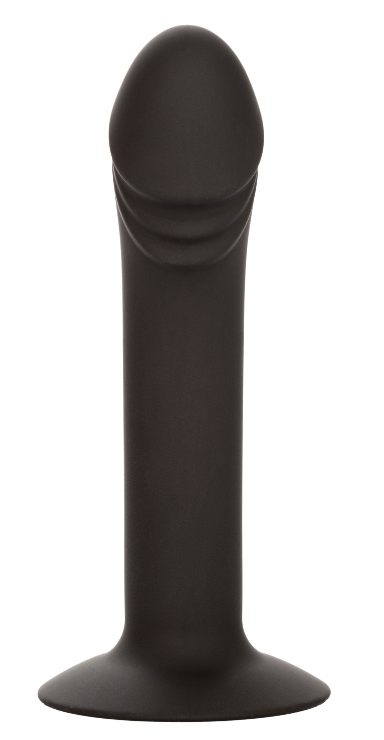 CalExotics Silicone Curved Anal Stud Black Smooth Silicone with Suction Cup Base 5 Inch > Anal Range > Butt Plugs
