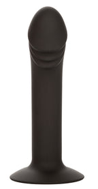 CalExotics Silicone Curved Anal Stud Black Smooth Silicone with Suction Cup Base 5 Inch > Anal Range > Butt Plugs
