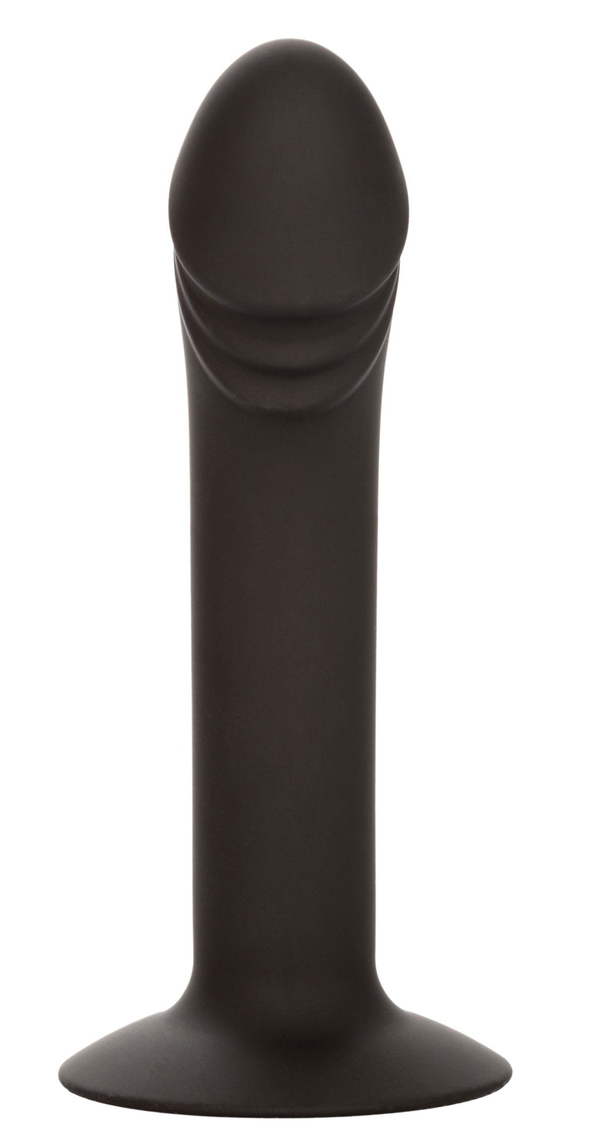 CalExotics Silicone Curved Anal Stud Black Smooth Silicone with Suction Cup Base 5 Inch > Anal Range > Butt Plugs