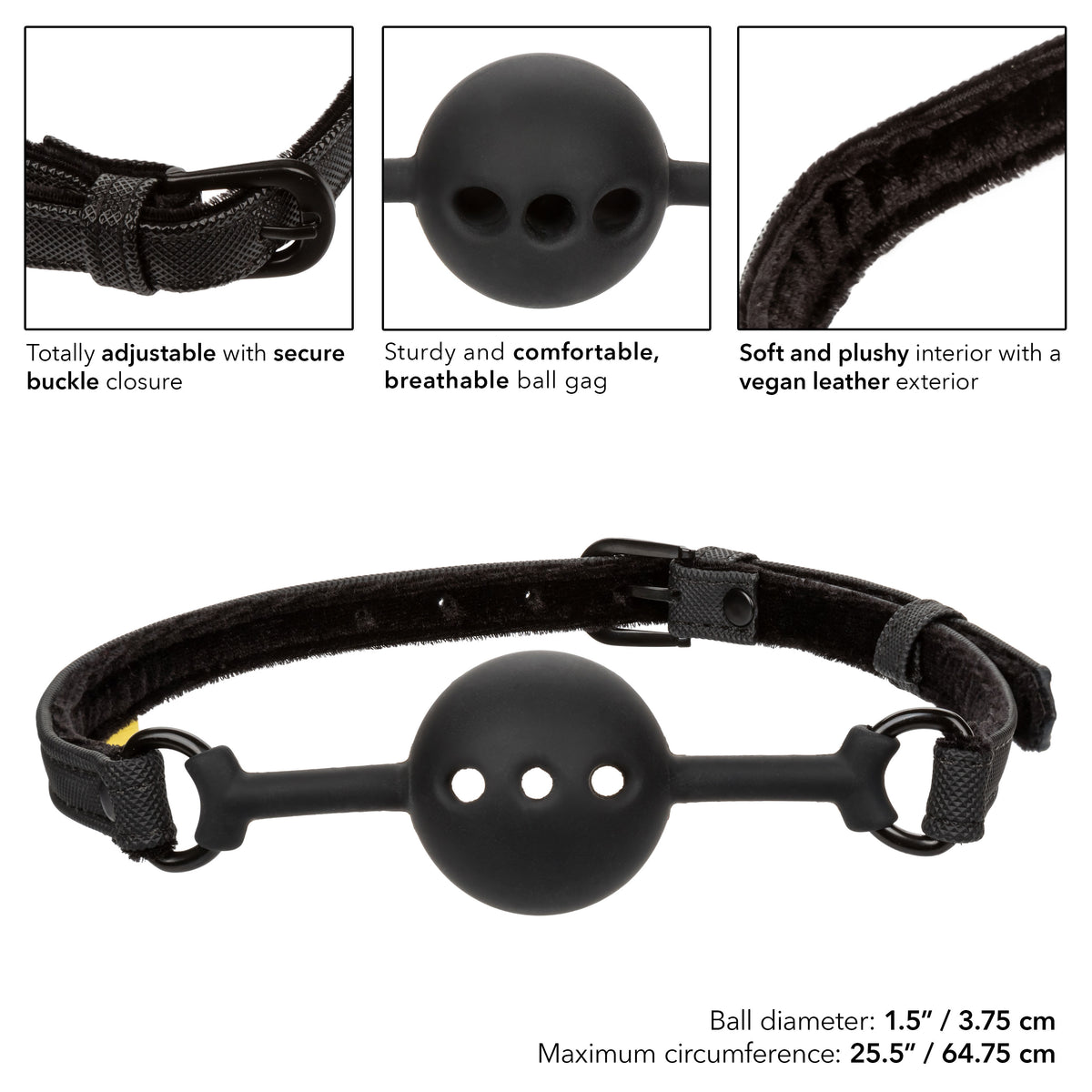 Boundless Breathable Ball Gag – Adjustable Ball Gag > Bondage Gear > Gags and Bits