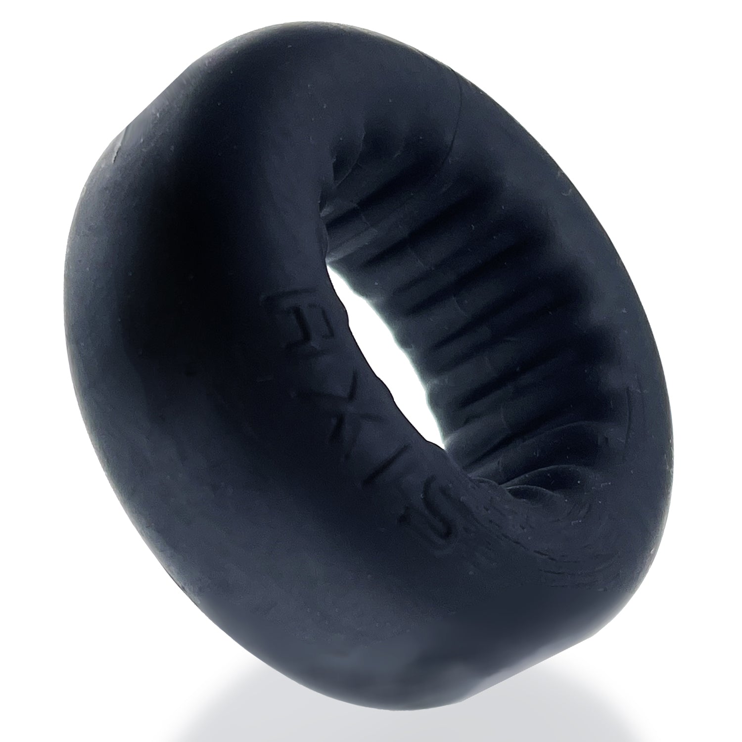 Oxballs Axis Inner Ribbed Griphold Comfort Cock Ring Black Ice Secondary image