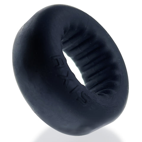 Oxballs Axis Inner Ribbed Griphold Comfort Cock Ring Black Ice > Cock Ring > Single