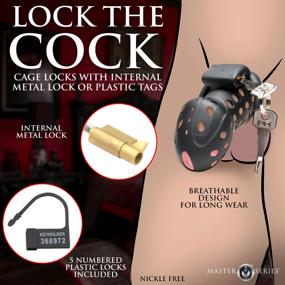 Lock Down Adjustable Chastity Cage with Secure Locking Mechanism for Men > Bondage Gear > Male Chastity