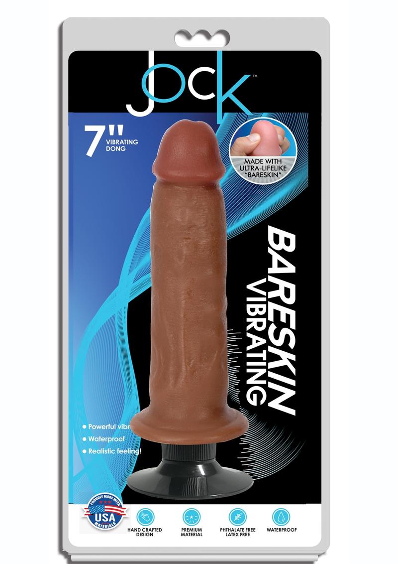 Jock 8 Inch Bareskin Vibrating Dong No Balls Vanilla with Suction Cup > Vibrators > Realistic Vibrators