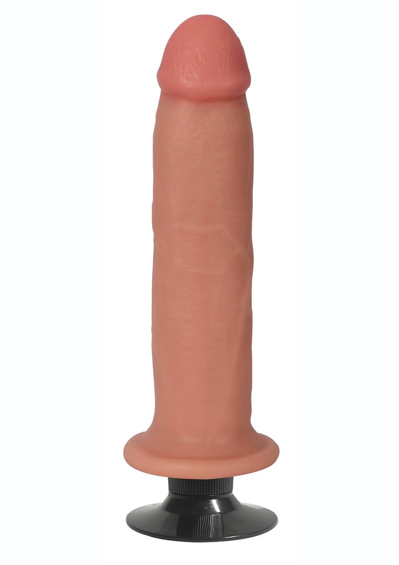 Jock 8 Inch Bareskin Vibrating Dong No Balls Vanilla with Suction Cup > Vibrators > Realistic Vibrators
