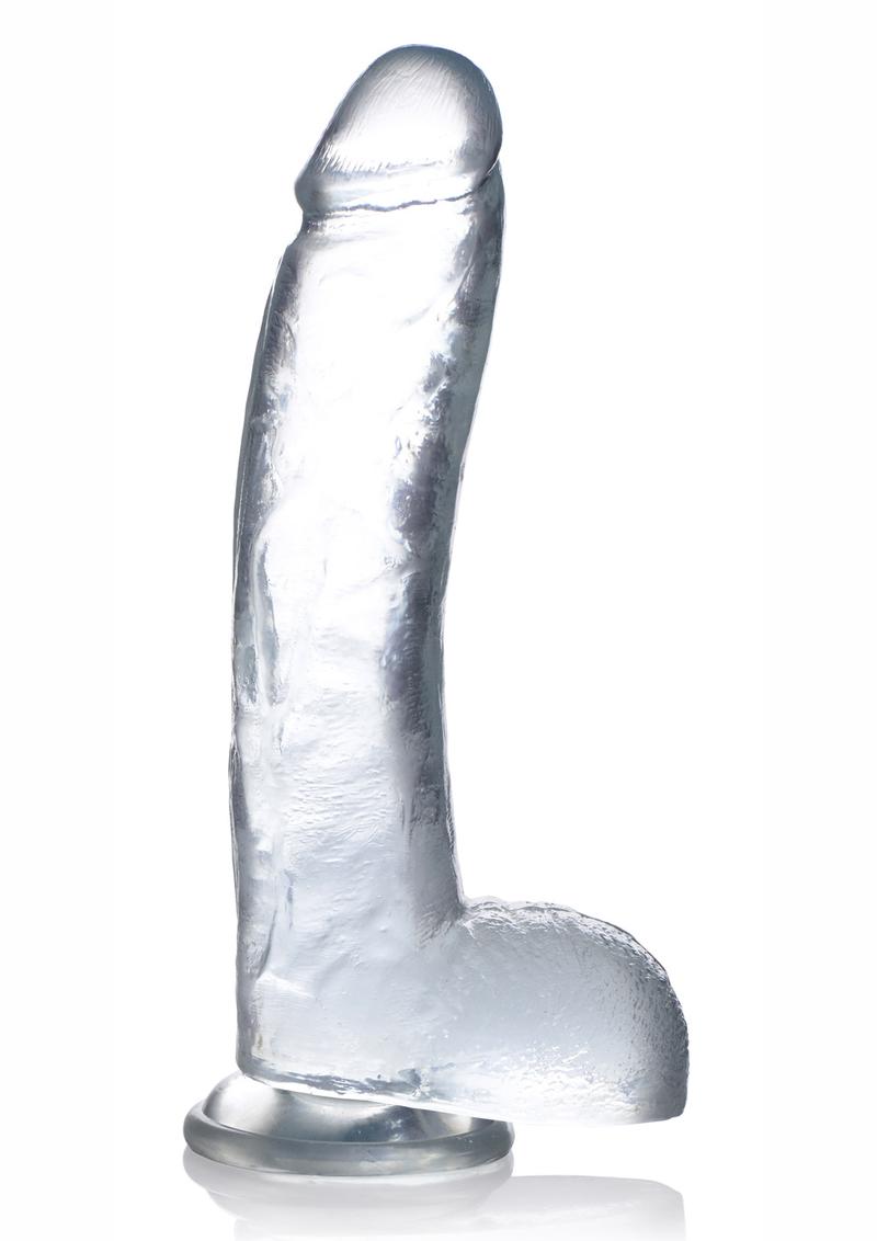 JOCK C-Thru 6 Inch Clear TPE Dong with Balls and Suction Cup > Dildos > Realistic Dildos