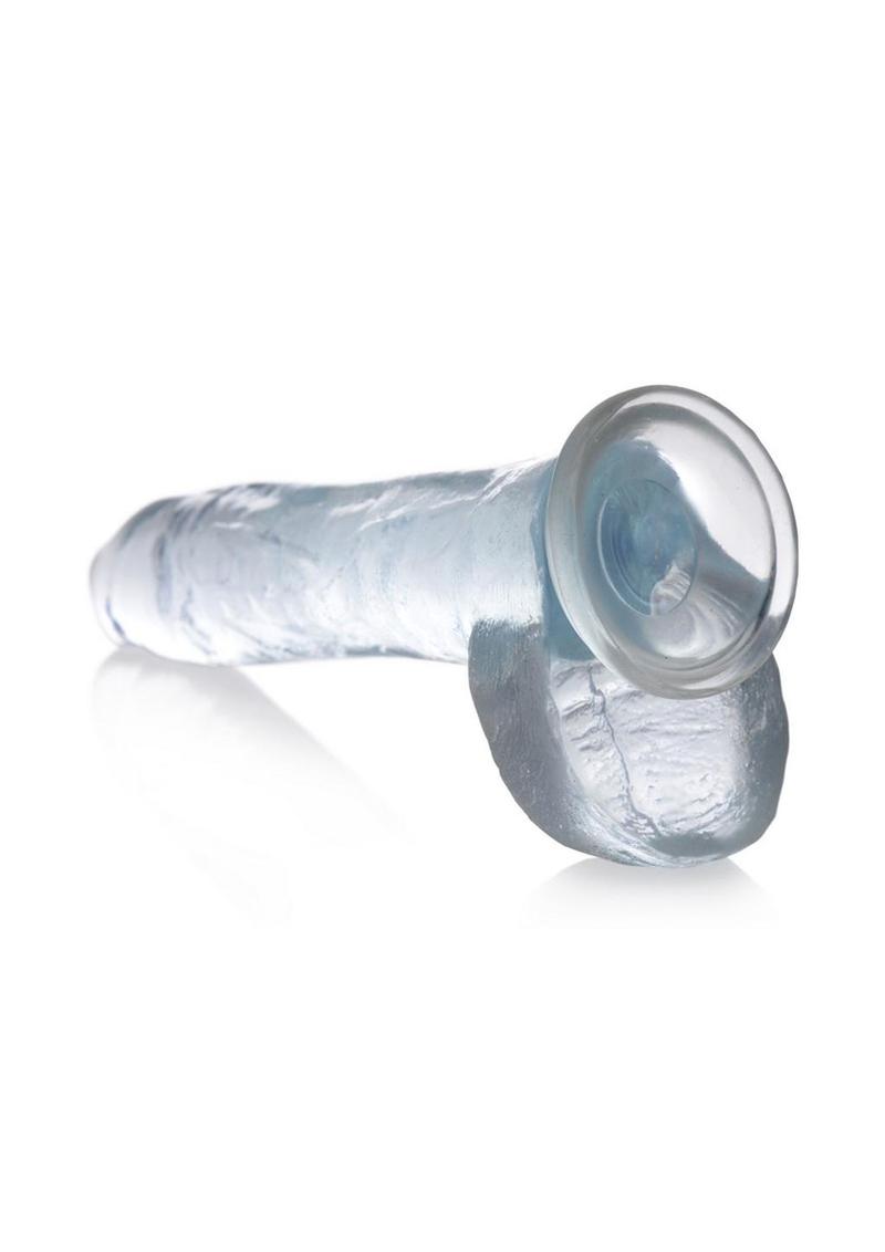 JOCK C-Thru 6 Inch Clear TPE Dong with Balls and Suction Cup > Dildos > Realistic Dildos