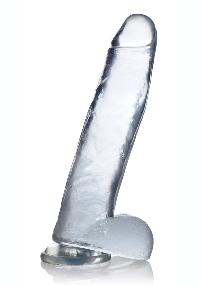 JOCK C-Thru 6 Inch Clear TPE Dong with Balls and Suction Cup > Dildos > Realistic Dildos