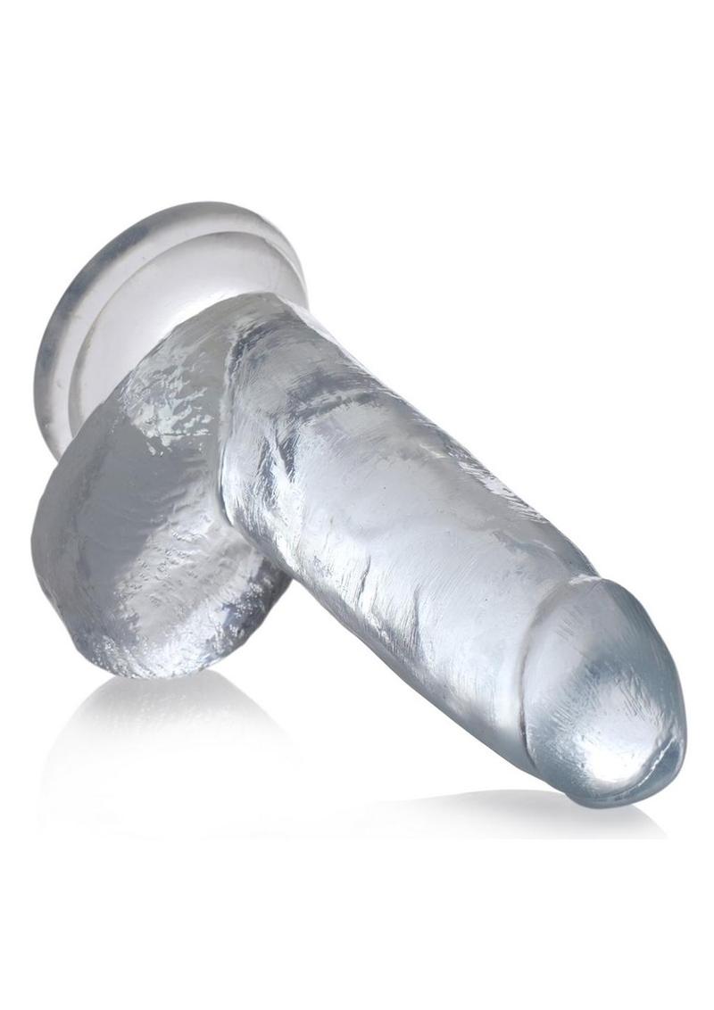 JOCK C-Thru 6 Inch Clear TPE Dong with Balls and Suction Cup > Dildos > Realistic Dildos