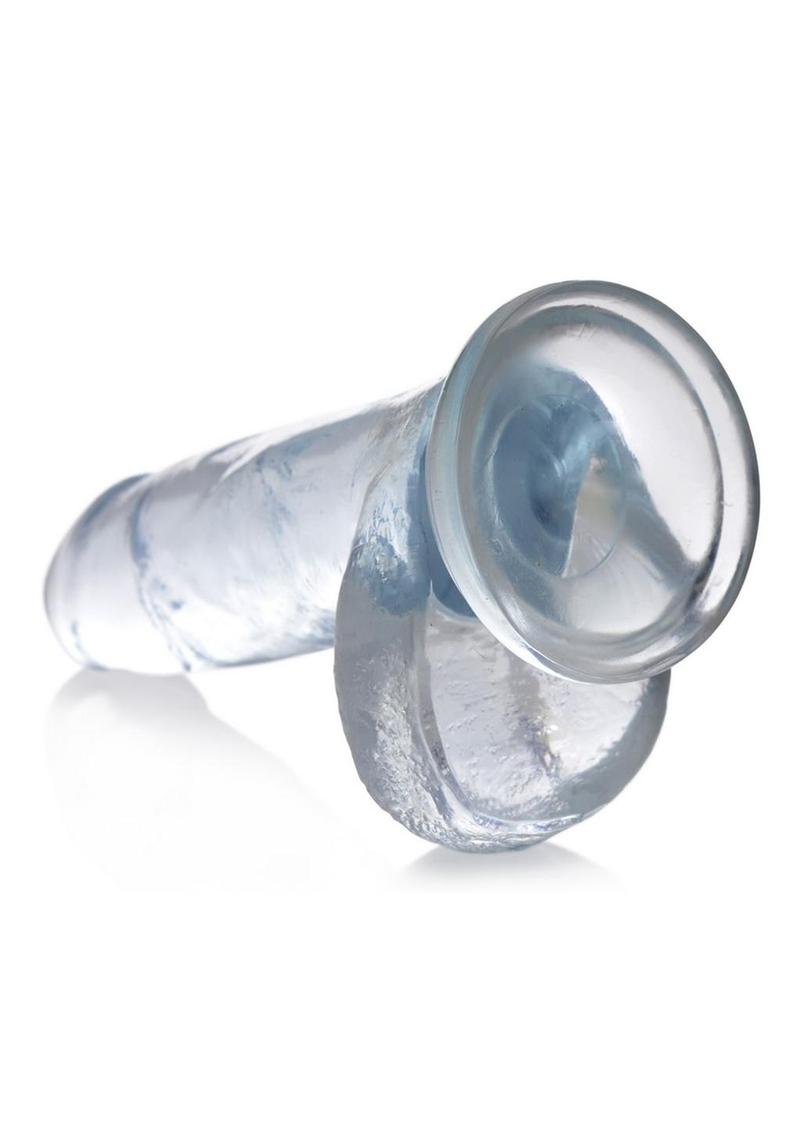 JOCK C-Thru 6 Inch Clear TPE Dong with Balls and Suction Cup > Dildos > Realistic Dildos