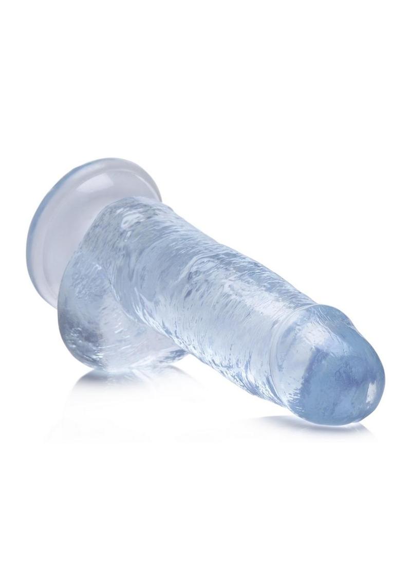 JOCK C-Thru 6 Inch Clear TPE Dong with Balls and Suction Cup > Dildos > Realistic Dildos