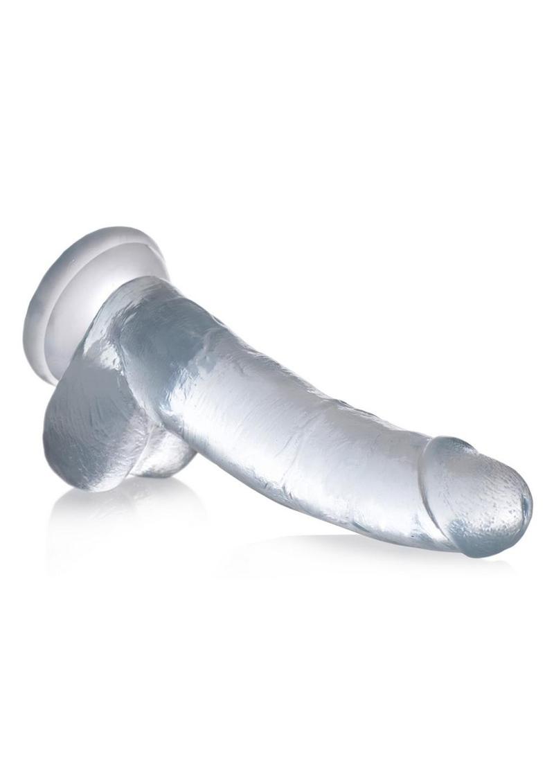 JOCK C-Thru 6 Inch Clear TPE Dong with Balls and Suction Cup > Dildos > Realistic Dildos