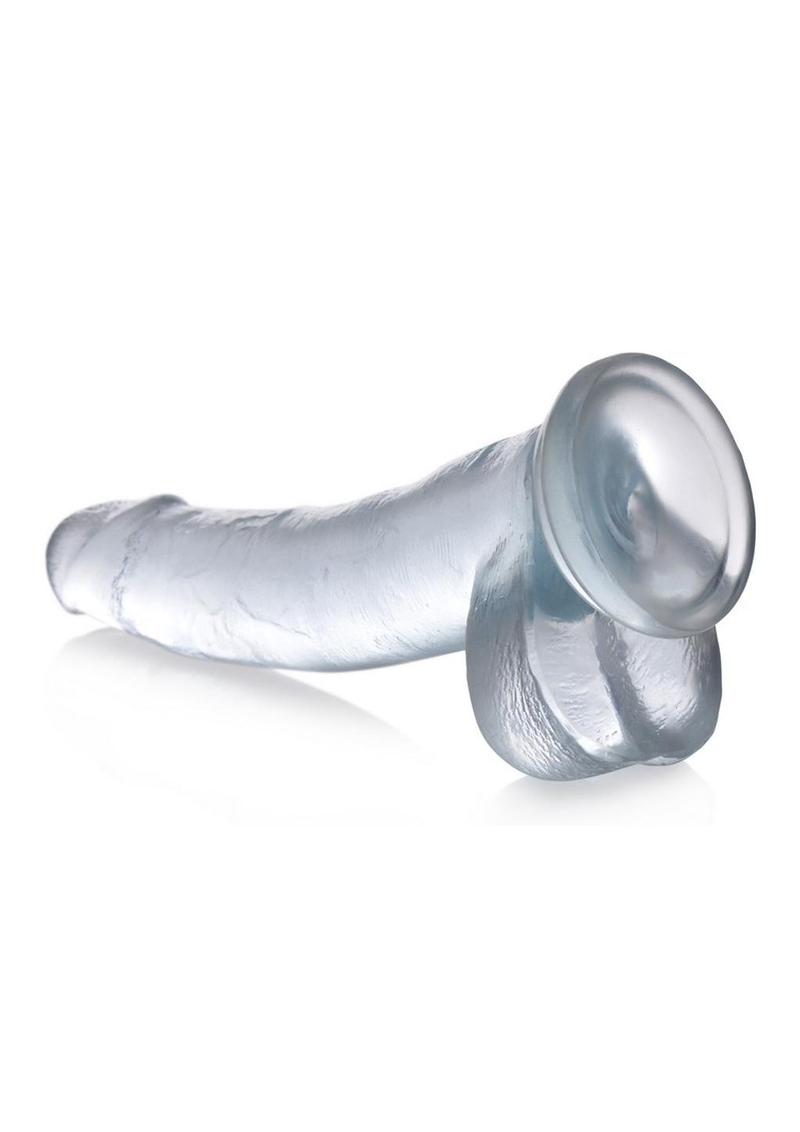 JOCK C-Thru 6 Inch Clear TPE Dong with Balls and Suction Cup > Dildos > Realistic Dildos