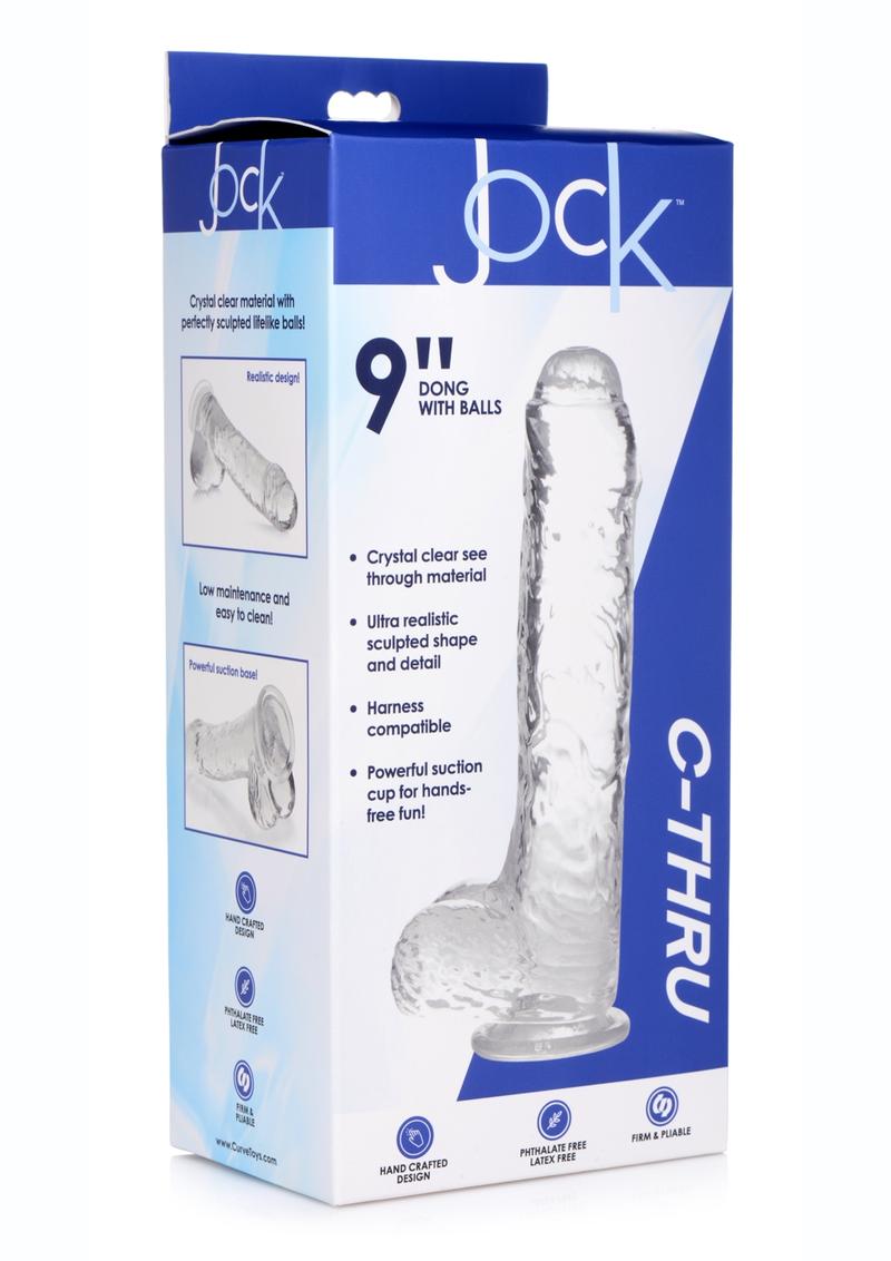 JOCK C-Thru 8 Inch Clear Dong with Balls > Dildos > Realistic Dildos