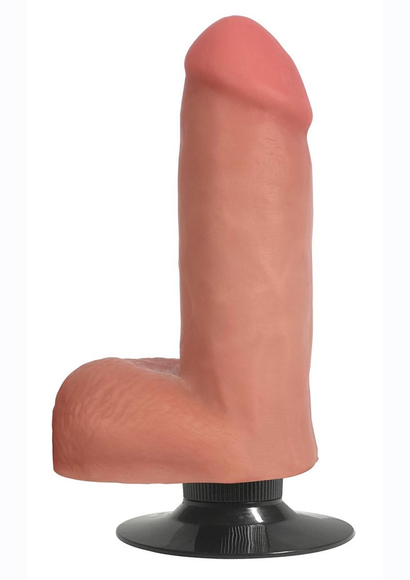 Jock 6 Inch Vibrating Dong With Balls Vanilla Color > Vibrators > Realistic Vibrators