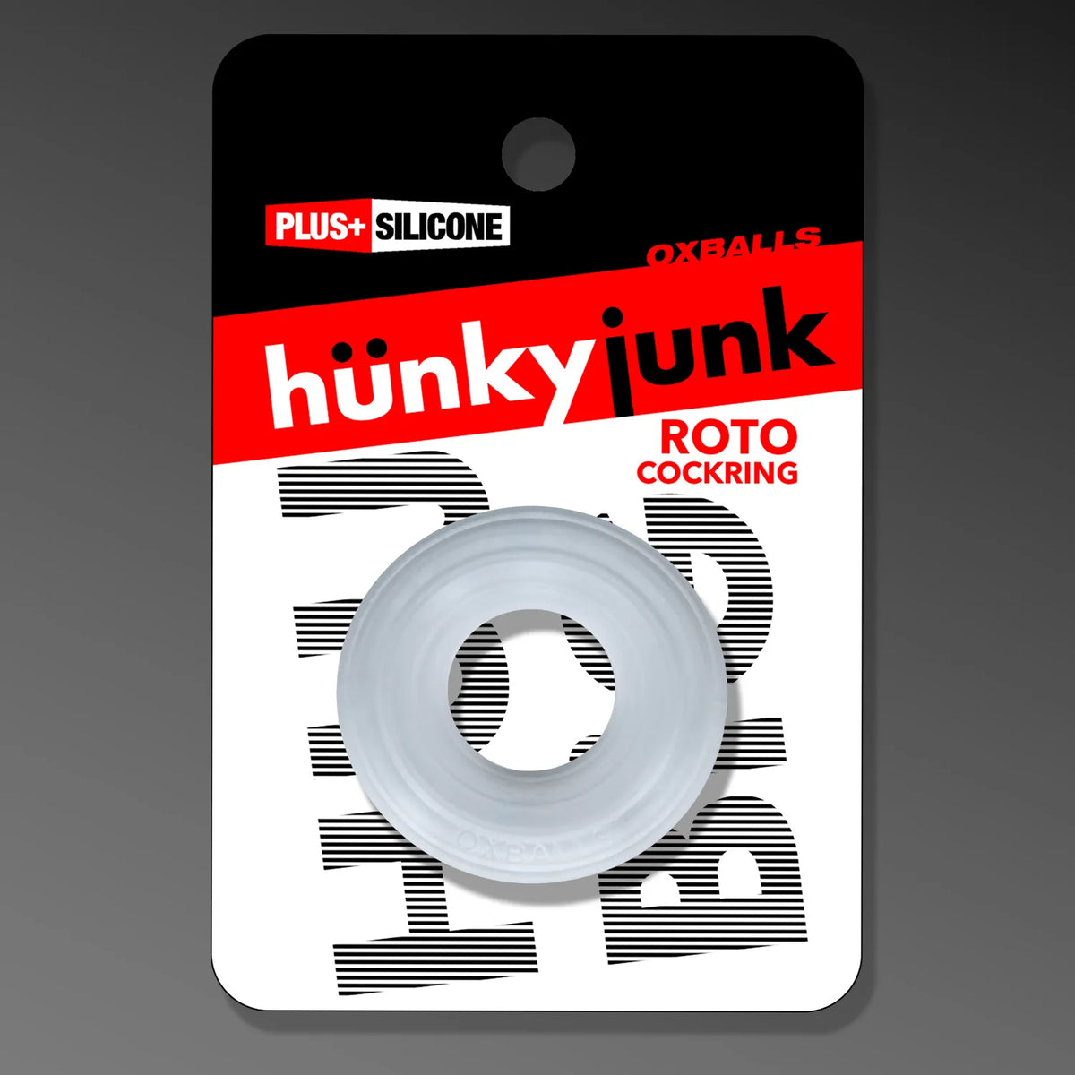 Roto Grooved Gripper-Ribbed Cockring Clear > Cock Ring > Single