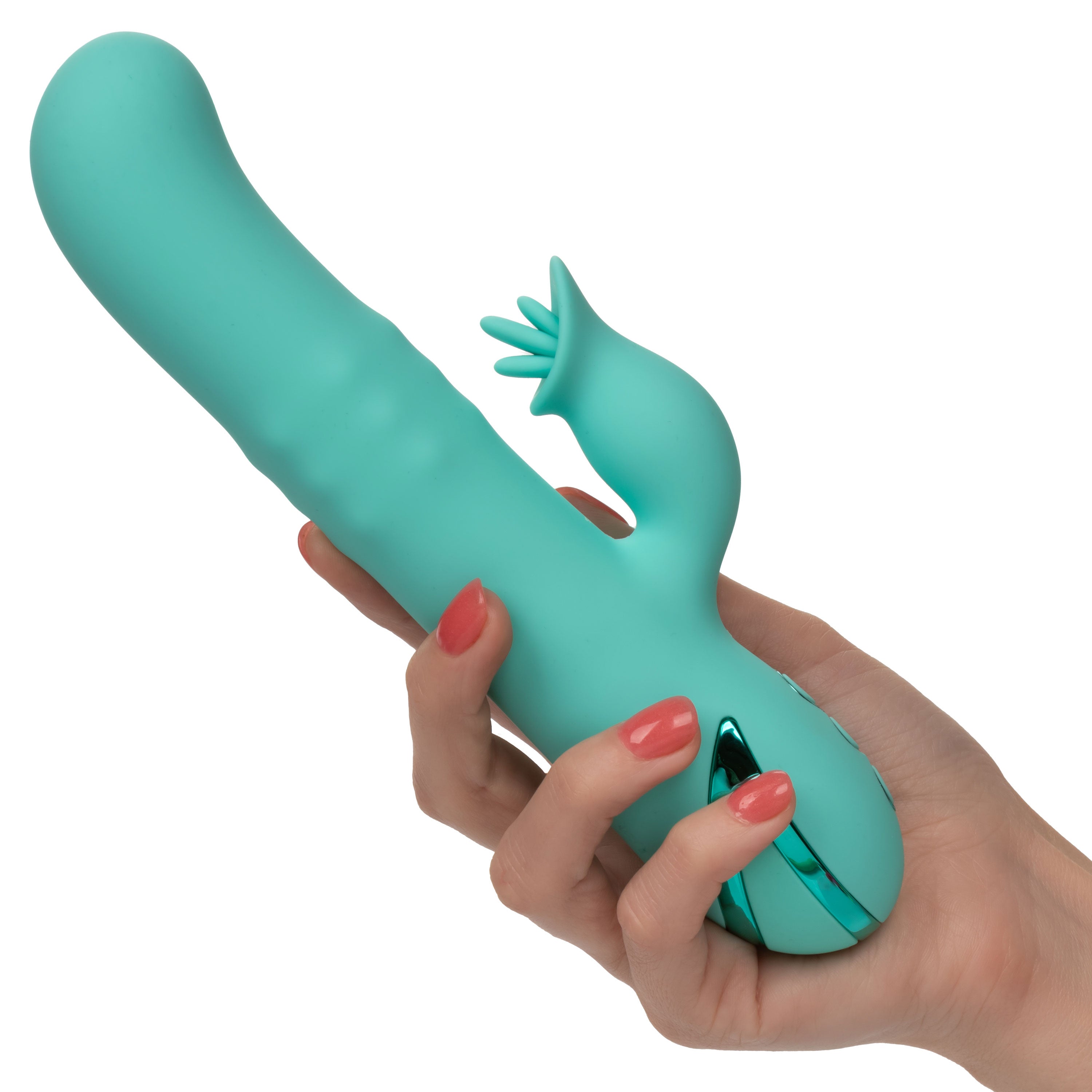 California Dreaming Bel Air Bombshell Silicone Vibrator in Aqua Blue with Triple Motors and 10 Vibration Functions > Vibrators > Ladies > Rabbit