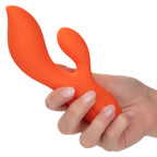 Stella Liquid Silicone Dual Teaser Vibrator in Orange with 12 Vibration Modes and Dual Motors > Vibrators > Ladies > Rabbit