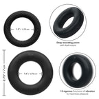 Link Up Optimum Black Dual-Density Silicone Vibrating Enhancer and Ultra-Soft Textured Support Ring > Cock Ring > Vibrating