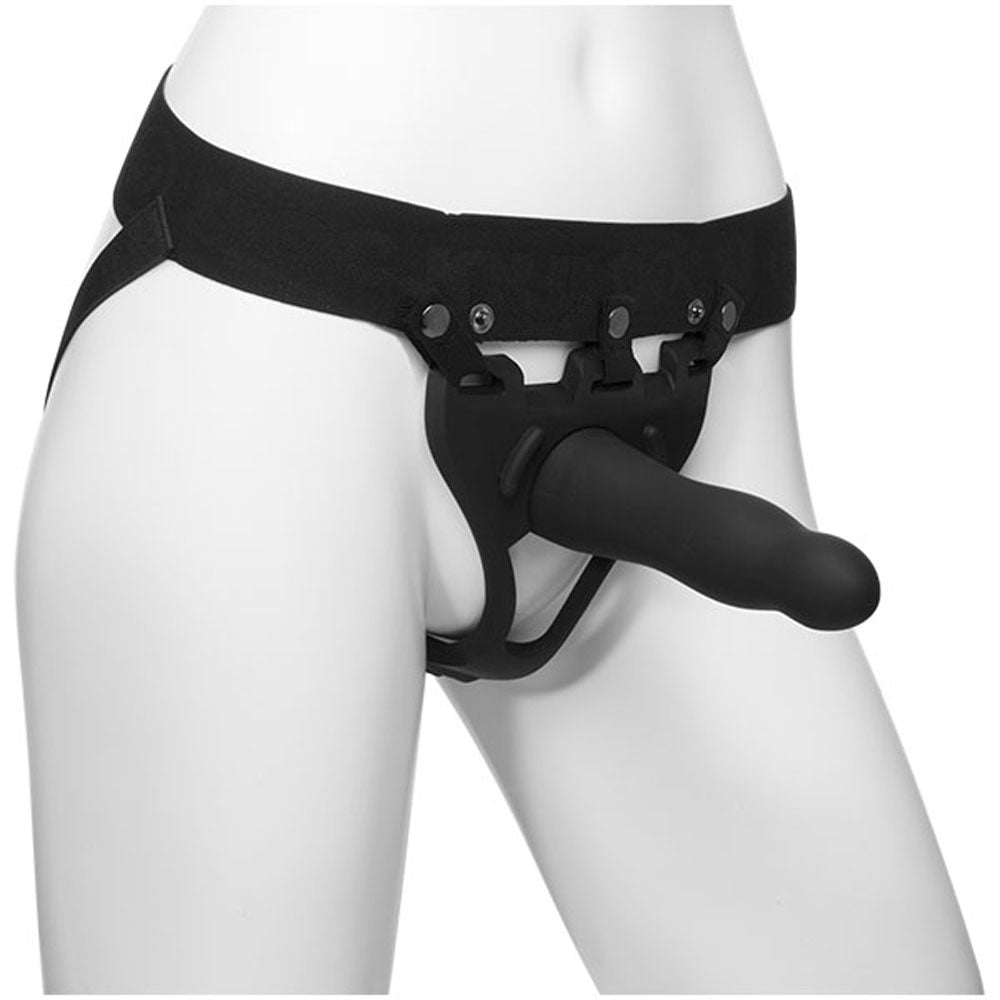 Be Daring 7 Inch Bulbed Dong 2 Piece Hollow Silicone Strap-On Set > Dildos > Hollow Strap Ons Main image